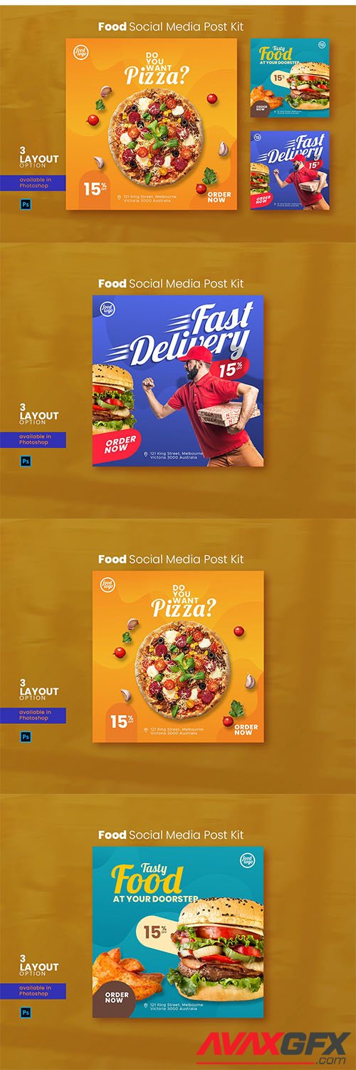 Food Social Media Post Kit
