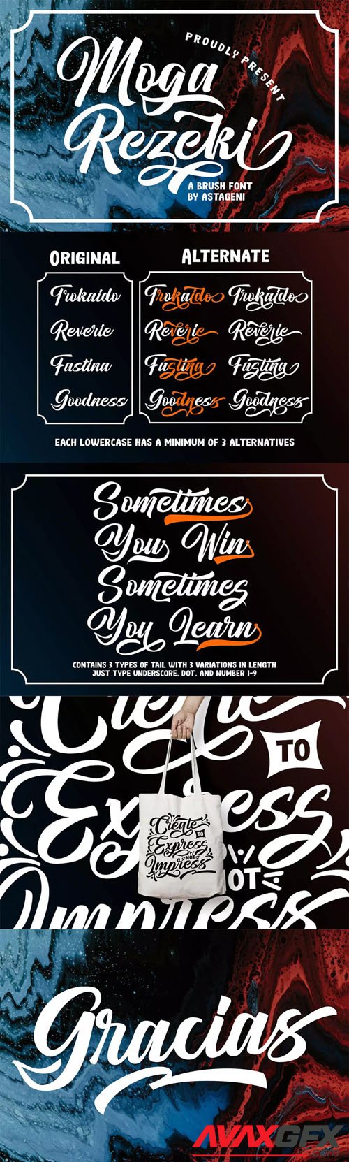 Moga Rezeki - Brush Font