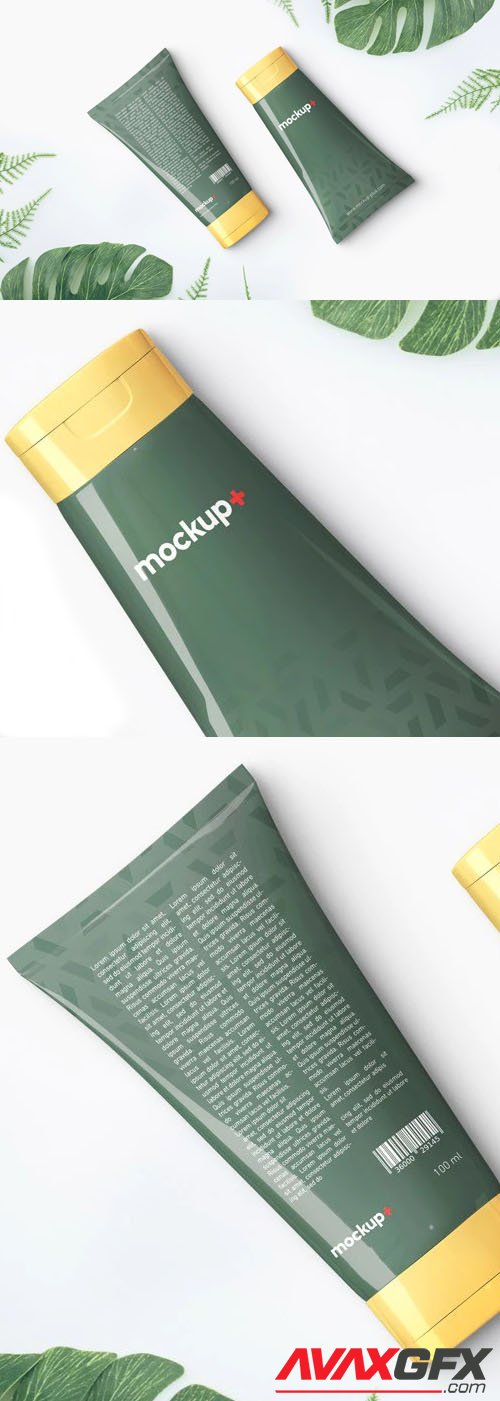 Cosmetics Cream Tube PSD Mockup