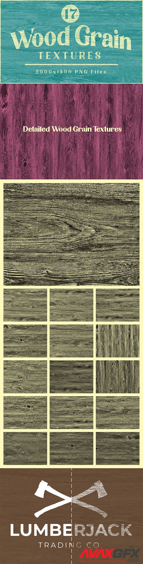 Wood Grain PNG Textures