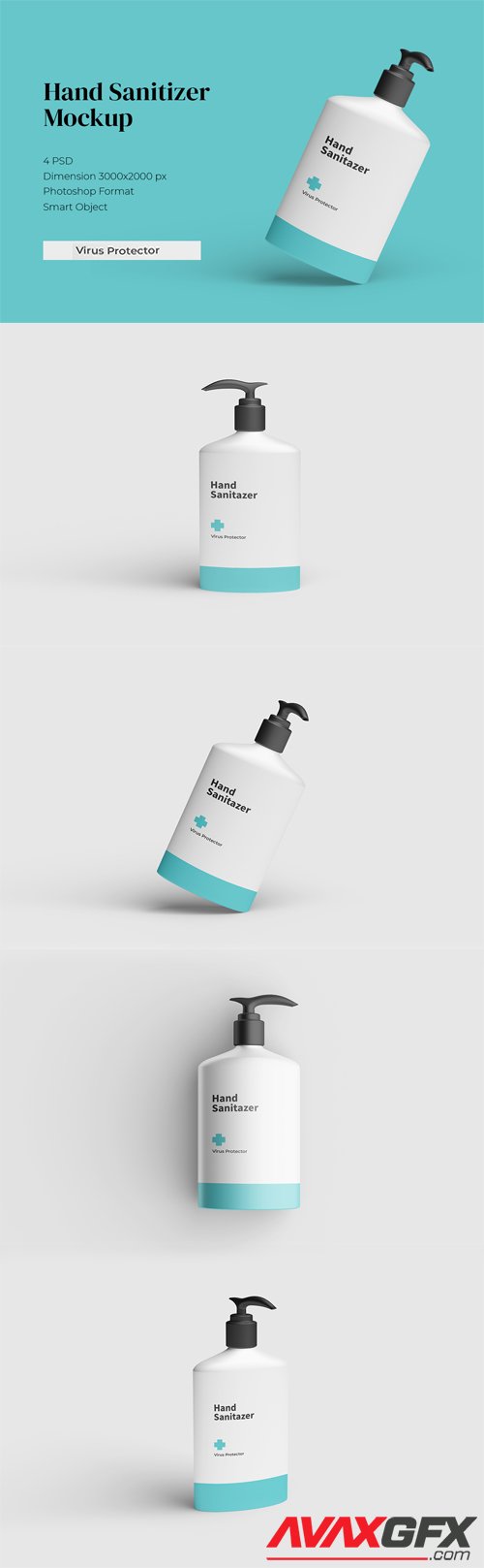 Hand Sanitizer PSD Mockup