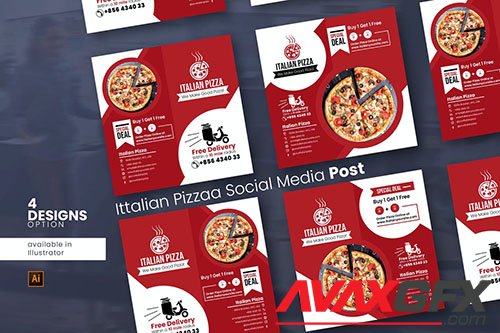 Italian Pizza Social Media Post