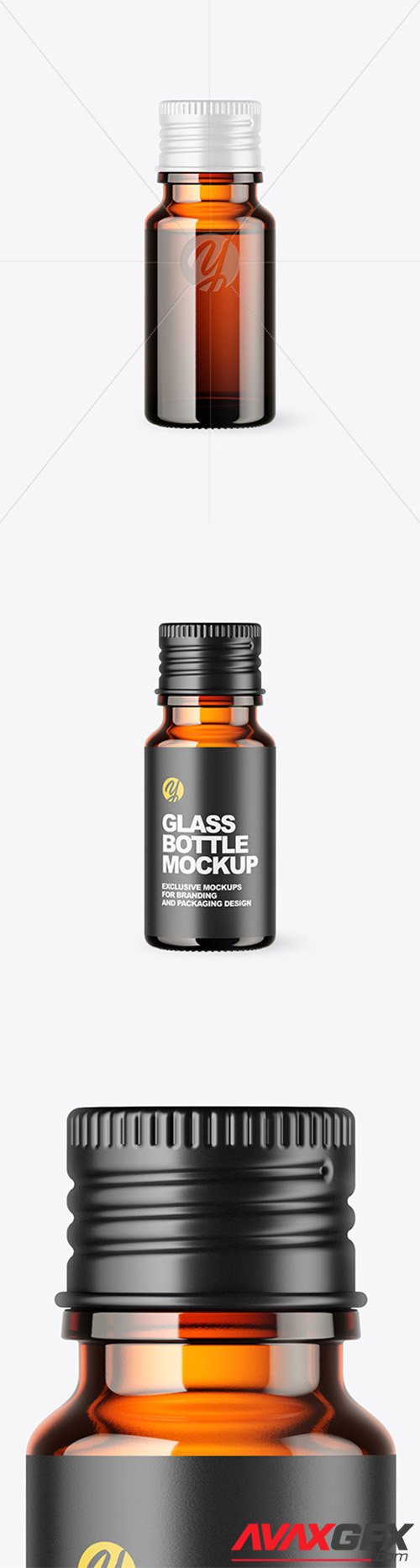 Amber Glass Bottle Mockup 64763