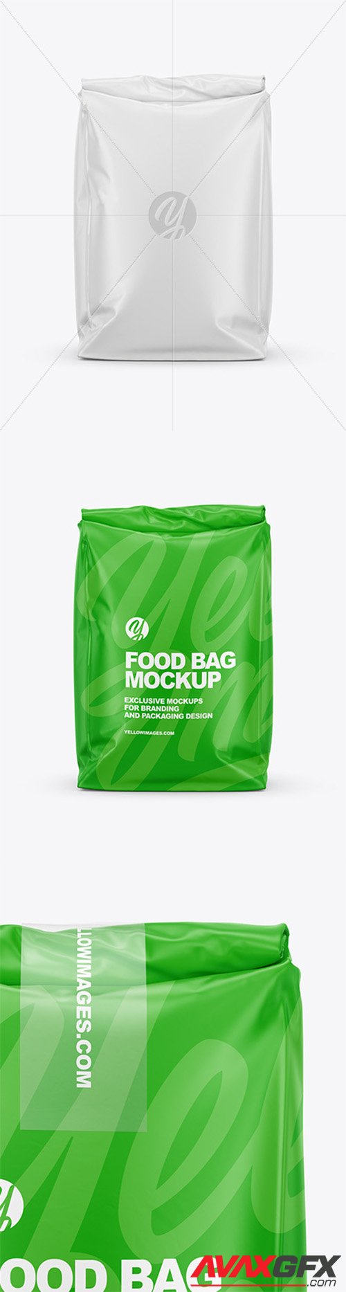 Matte Food Bag Mockup - Front View 64743