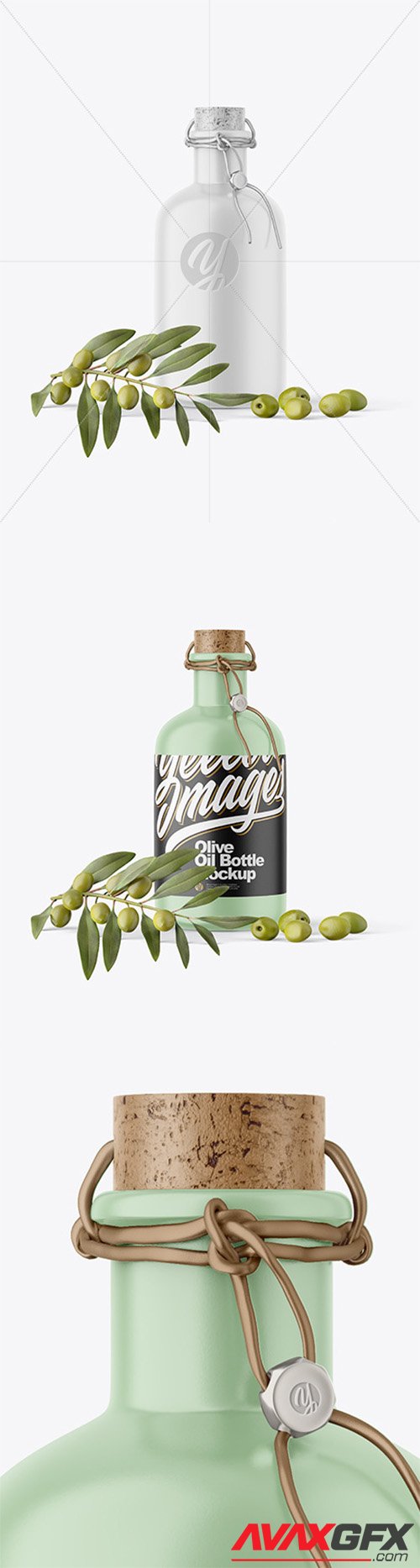Matte Ceramic Olive Oil Bottle Mockup 64898