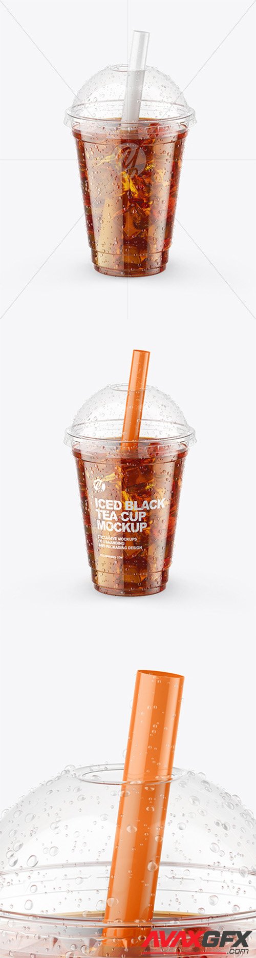 Iced Black Tea Cup Mockup 64791
