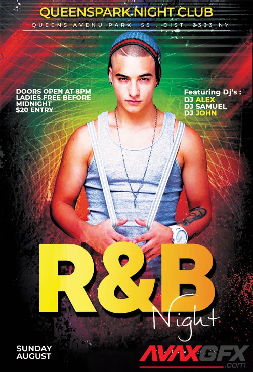 R&B Night - Premium flyer psd template