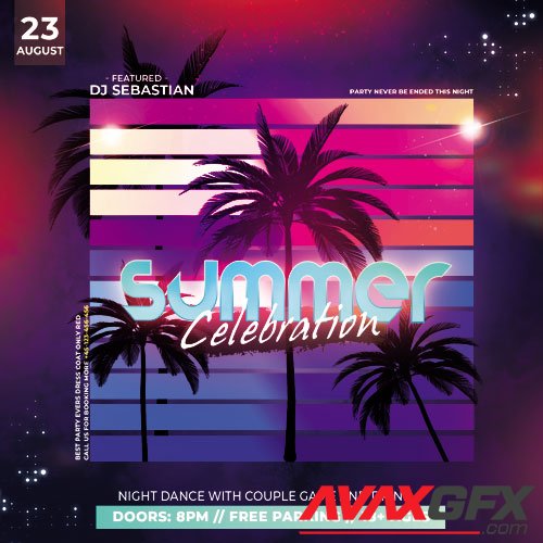 Celebration Summer - Premium flyer psd template