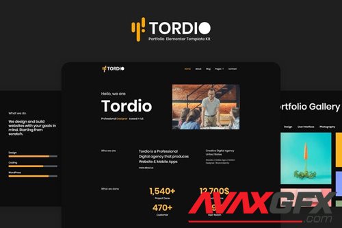 ThemeForest - Tordio v1.0 - Portfolio Digital Agency Template Kit - 27868313