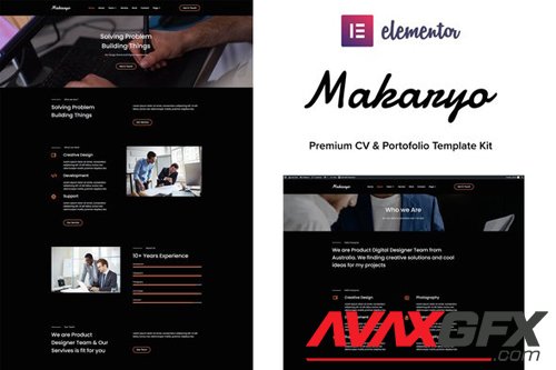 ThemeForest - Makaryo v1.0 - CV & Portofolio Elementor Kit - 28019497