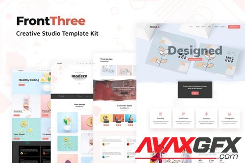 ThemeForest - FrontThree v1.0 - Creative Studio Template Kit - 28181655