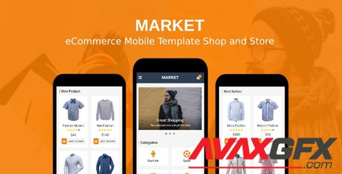 ThemeForest - Market v1.0 - eCommerce Mobile Template Shop and Store - 19898645