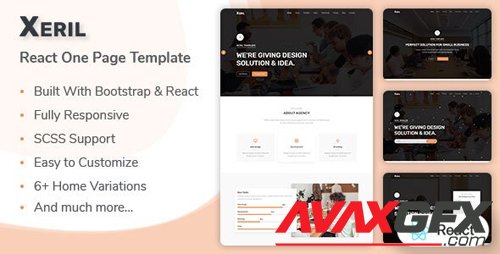 ThemeForest - Xeril v1.0.0 - React One Page Template - 27731215