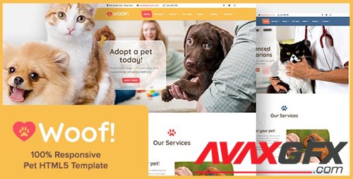 ThemeForest - Woof! v1.0 - Pet HTML5 Template (Update: 1 April 20) - 21498730