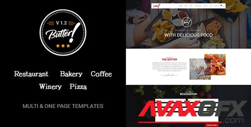 ThemeForest - Butter v1.2 - Professional Restaurant, Bakery, Coffee, Winery and Pizza HTML Layouts - 15798447