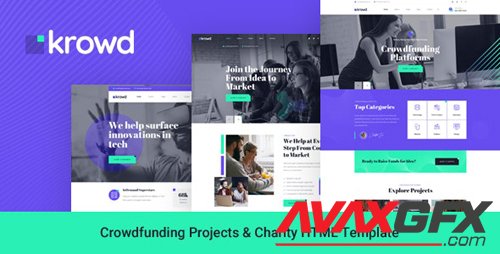 ThemeForest - Krowd v1.0 - Crowdfunding Projects & Charity HTML Template - 27583110