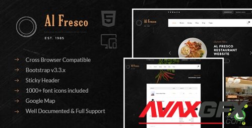 ThemeForest - Al Fresco v1.0 - An eCommerce Restaurant Responsive HTML Template - 18641296