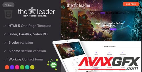 ThemeForest - The Leader v1.0 - Creative Business HTML Template - 19239520