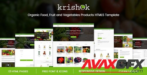 ThemeForest - Krishok v1.0 - Organic Food, Fruit and Vegetables Products HTML5 Template - 21116552