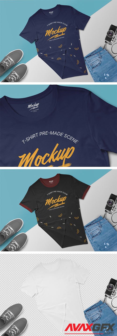 T-Shirt Pre-Made Scene PSD Mockup