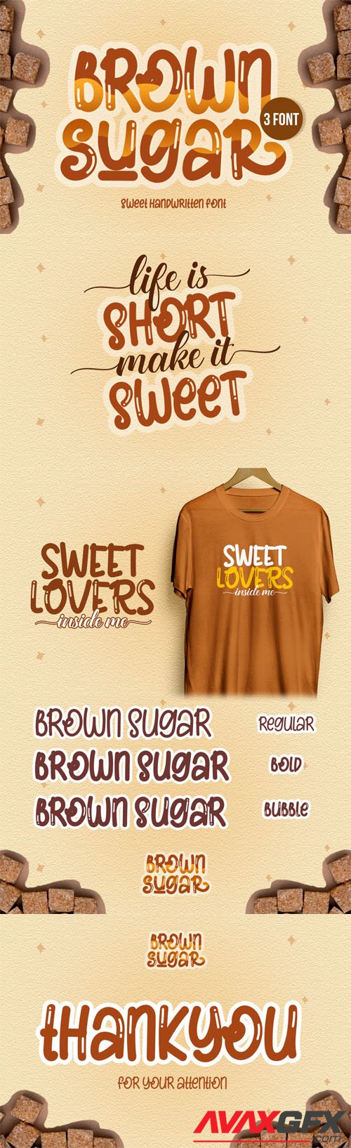 Brown Sugar - Sweet Handwritten Font [2-Weights]