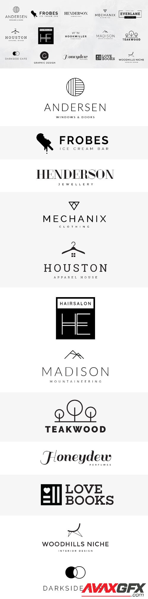 16 Minimal Logo PSD Templates