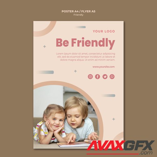 Be friendly flyer print template