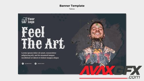 Banner tattoo artist template