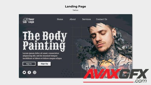 Landing page tattoo artist template