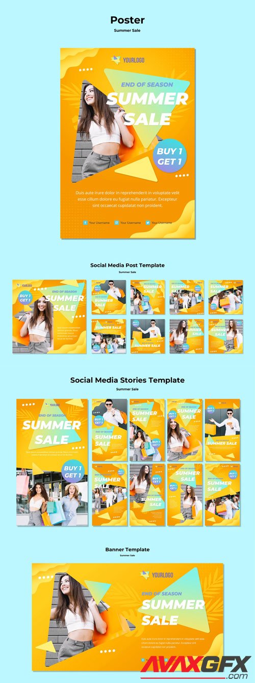 Summer sale social media posts