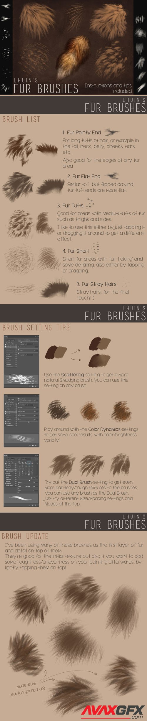 Fur Brushes for Photoshop + Update