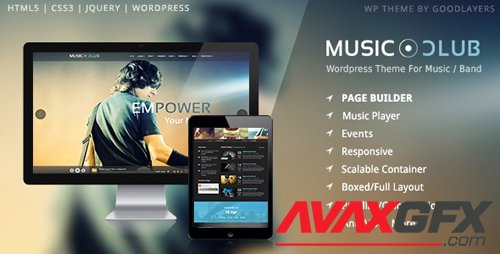 ThemeForest - Music Club v1.8.2 - Band | Party Wordpress - 7017803