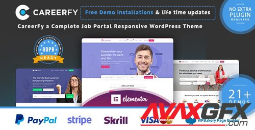ThemeForest - Careerfy v4.6.0 - Job Board WordPress Theme - 21137053