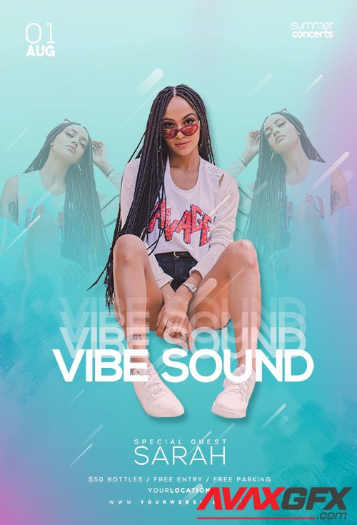 Vibe Sound - Premium flyer psd template
