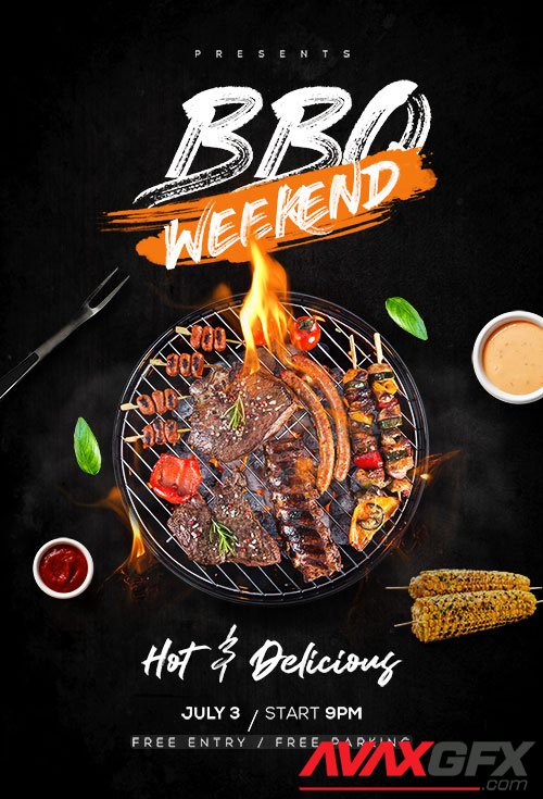BBQ Weekend - Premium flyer psd template