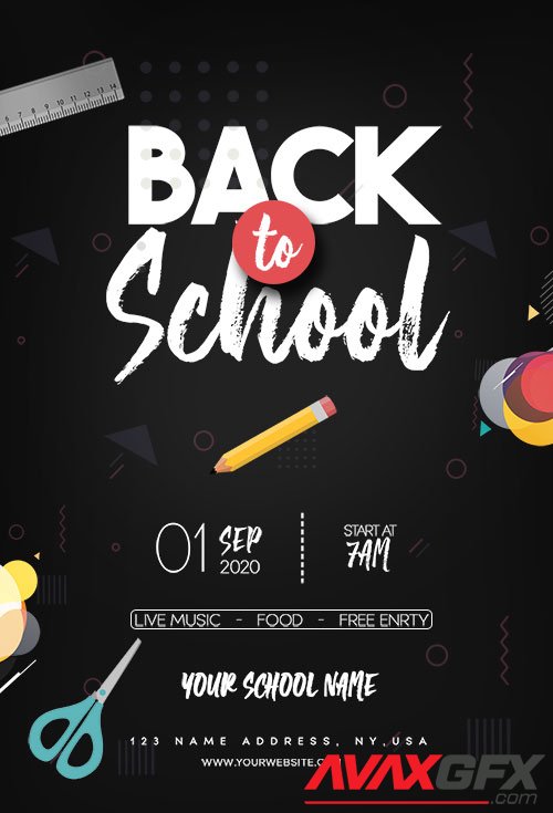 Back To School - Premium flyer psd template