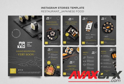 Make-up сollection of sushi templates for restaurant vol 7