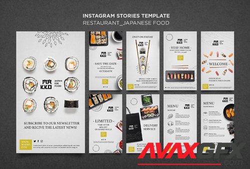 Make-up сollection of sushi templates for restaurant vol 2