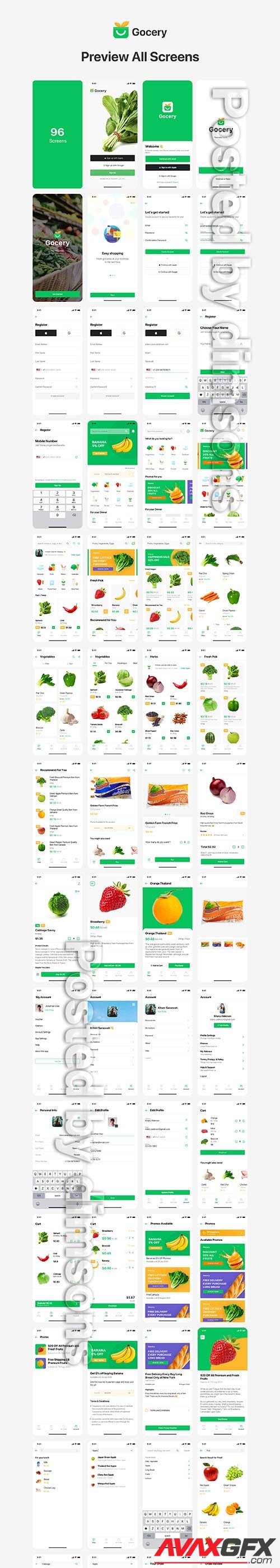 Gocery - Grocery App UI Kit UI8
