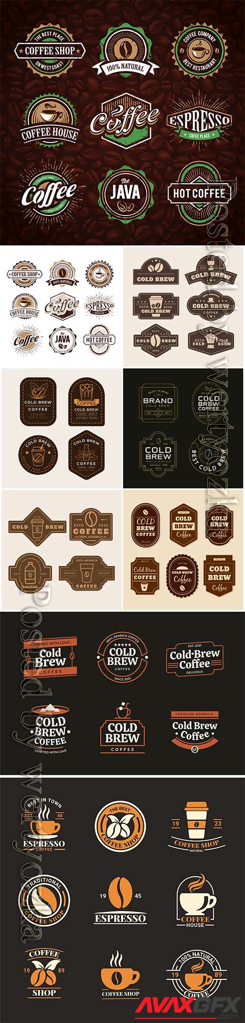 Cold brew coffee labels