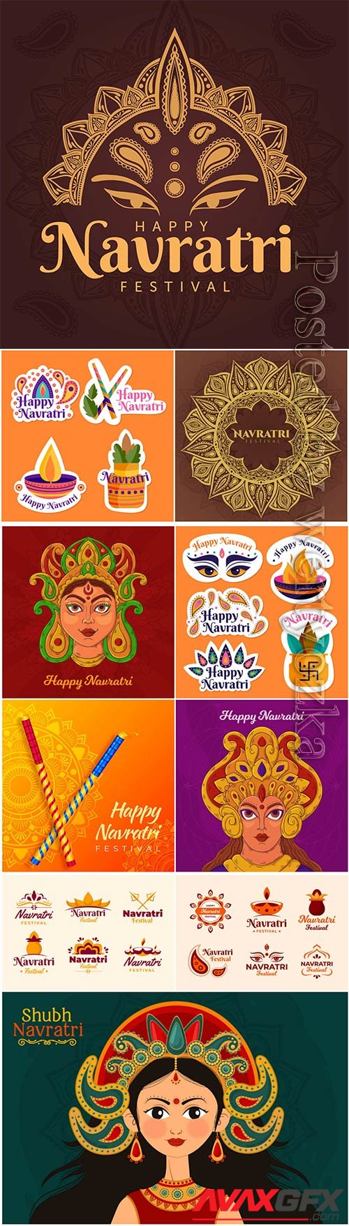 Navratri badges collection