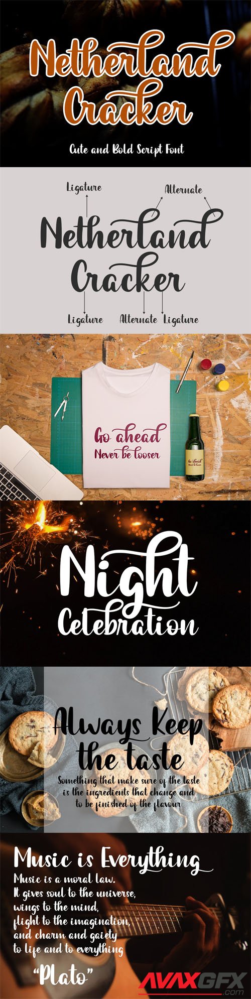 Netherland Cracker - Cute & Bold Script Font