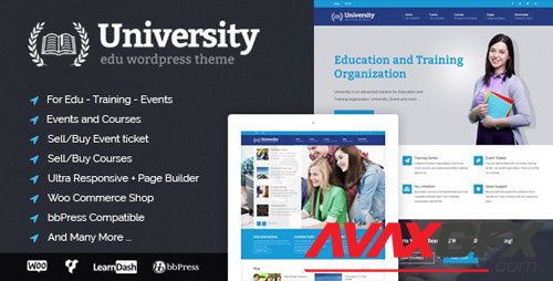 ThemeForest - University v2.1.4.1 - Education, Event and Course Theme - 8412116