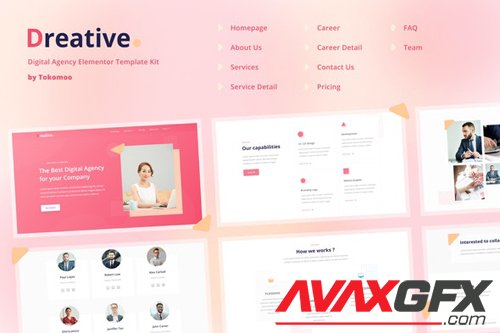 ThemeForest - Dreative v1.0 - Agency Elementor Template Kit - 28305648