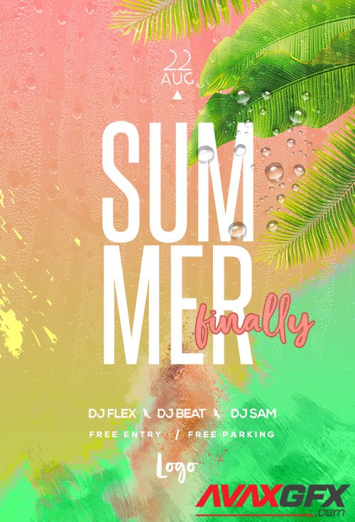 Summer Finally  - Premium flyer psd template