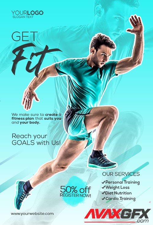 Gym and Fitness  - Premium flyer psd template