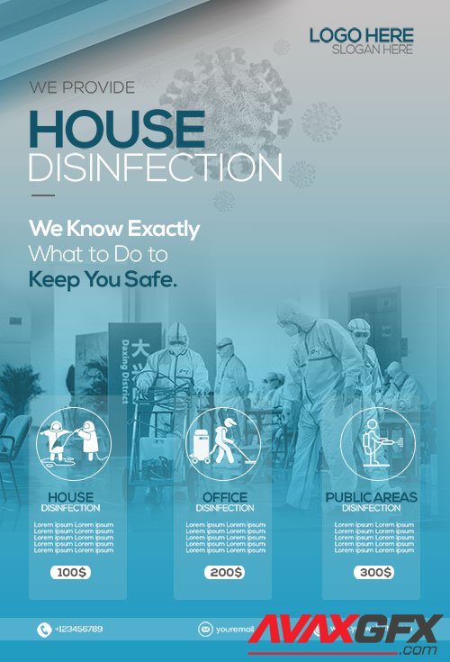 House Disinfection  - Premium flyer psd template