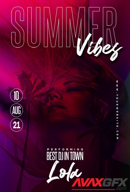 Best Summer Vibe  - Premium flyer psd template