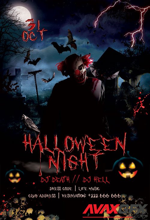 Halloween Night - Premium flyer psd template