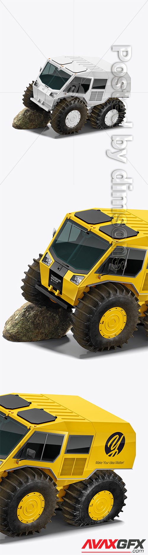 Amphibious ATV Mockup - Half Side View 63240